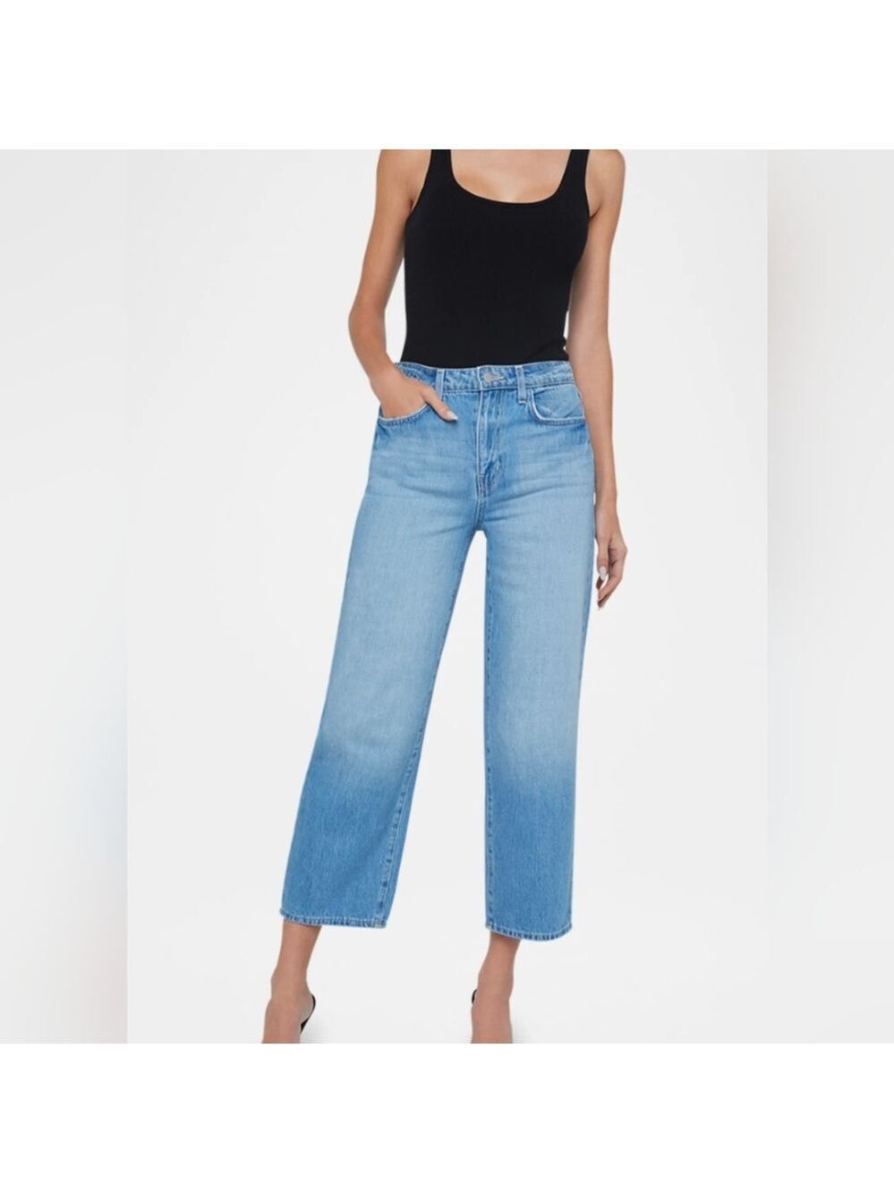 L'Agence Palisade June Ultra High-Rise Crop Stovepipe Jeans Size 26